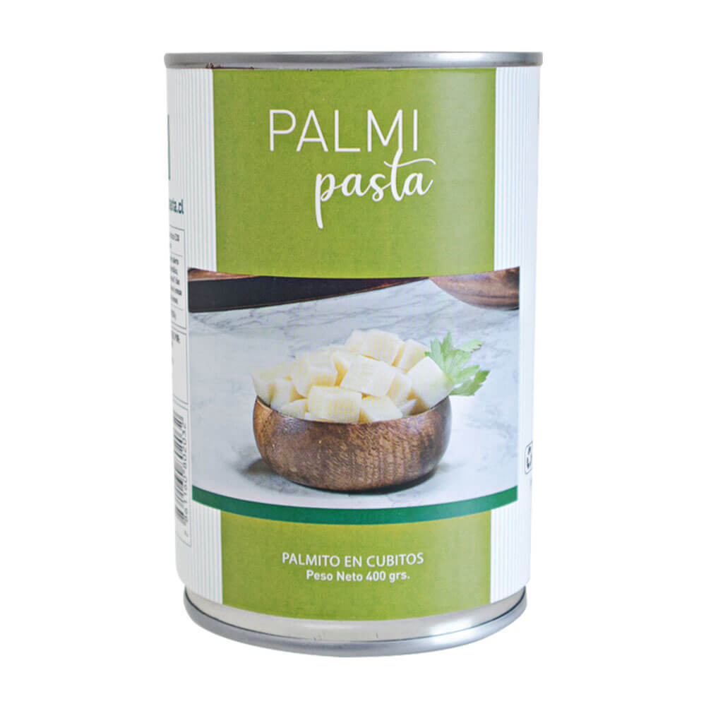 palmitos en cubitos palmipasta calidad premium lata de 400 gramos